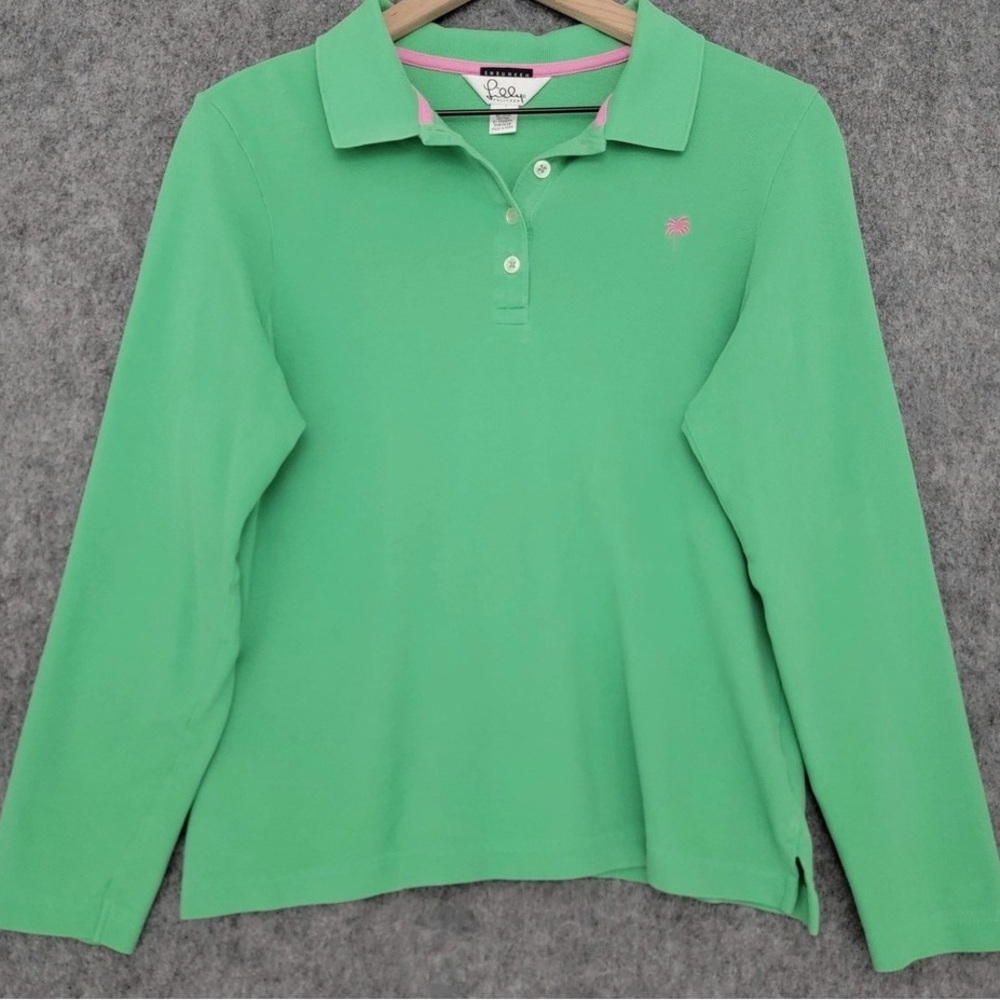 Green Long Sleeve Polo Shirt